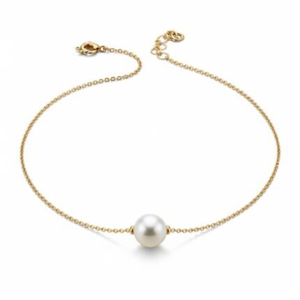 Natural Pearl Necklace | Dainty 14k Solid Gold Chain Timeless Jewelry